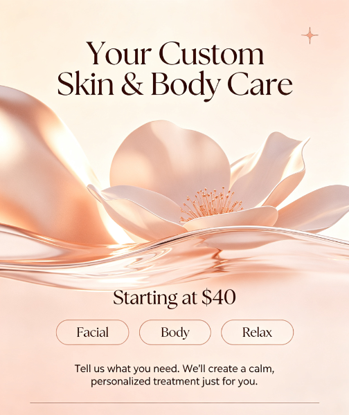 Your custom skin and body care, starting at $40