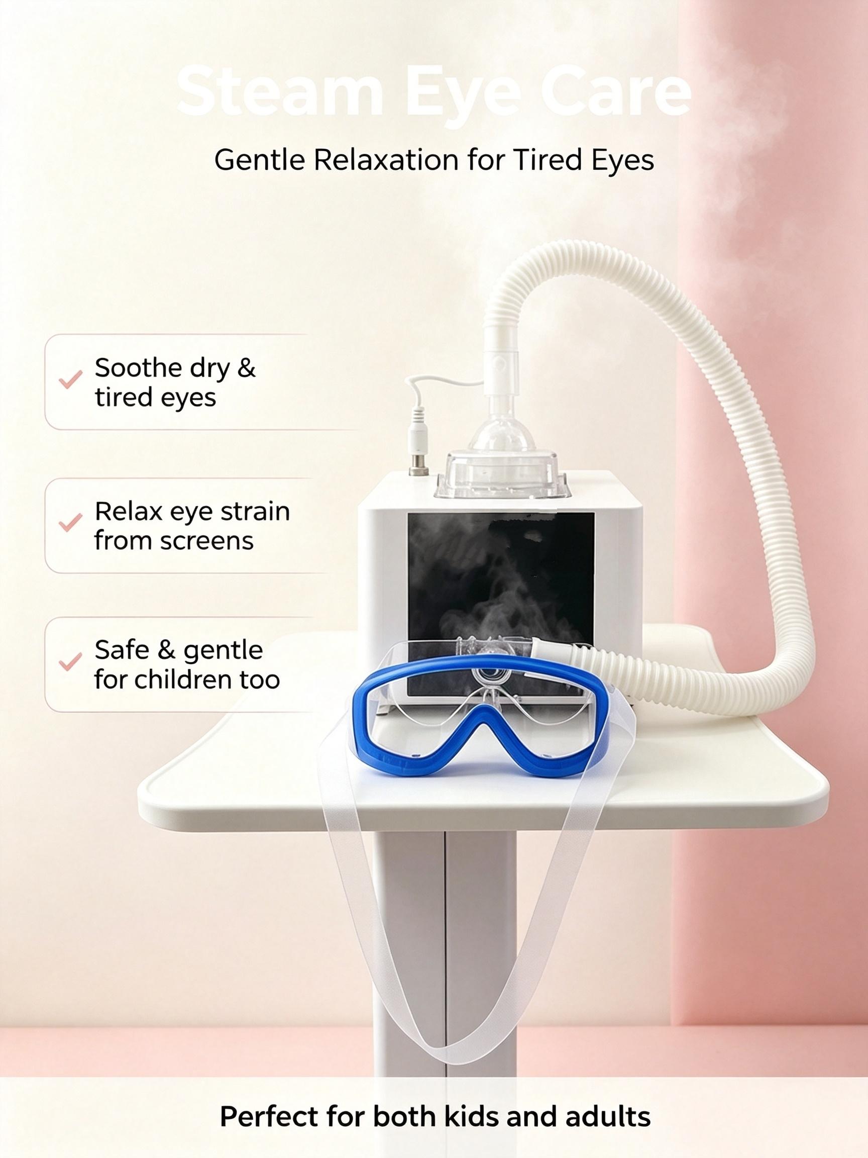 Steam Eye Care relaxation service for tired eyes